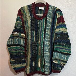 COOGI vintage Vibrant Multicolor Crewneck Sweater